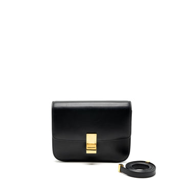 Celine medium classic box bag calfskin black GHW