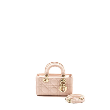 Top quality Dior Lady D-Joy Micro Bag Lambskin Powder Pink
