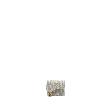 Top quality Dior saddle lotus wallet grey oblique jacquard