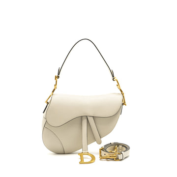 Top quality Dior Medium Saddle Bag Calfskin WHITE