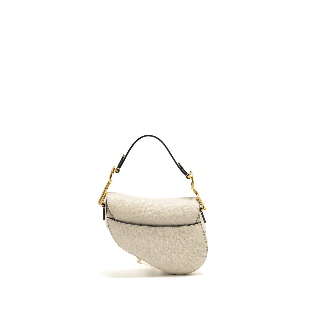 Top quality Dior Mini Saddle Bag Calfskin White