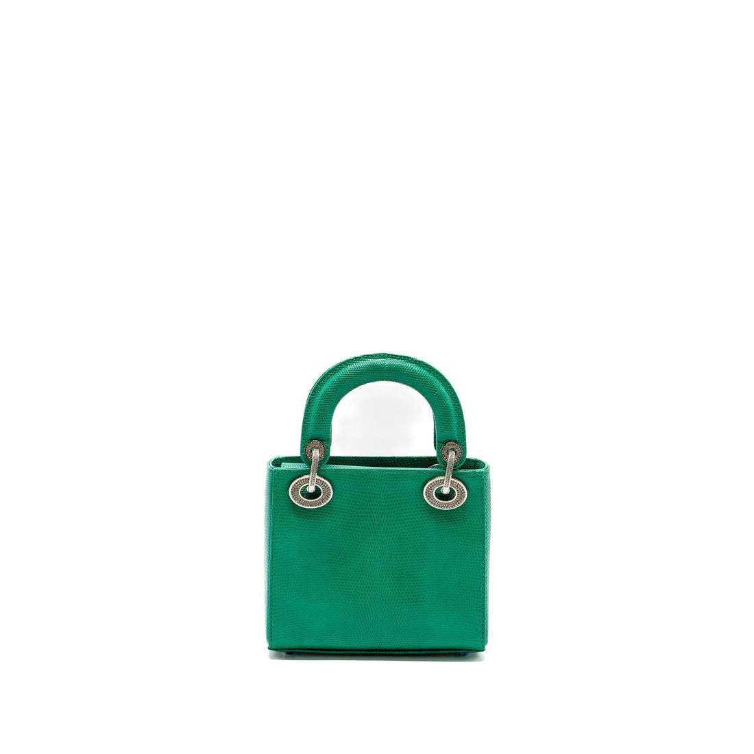 Top quality Dior mini lady Top quality Dior lizard green with crystal buckle