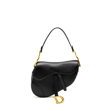 Top quality Dior Medium Saddle Bag Calfskin BLACK