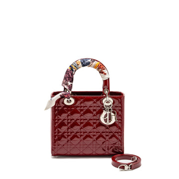 Top quality Dior Medium Lady Top quality Dior Patent Dark Red