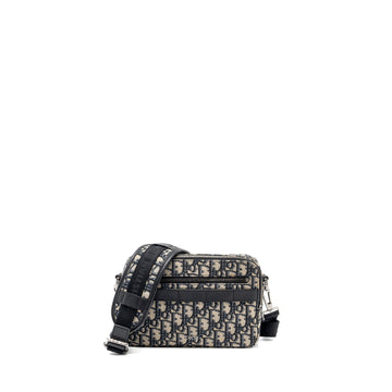 Top quality Dior safari bag with strap black Oblique jacquard