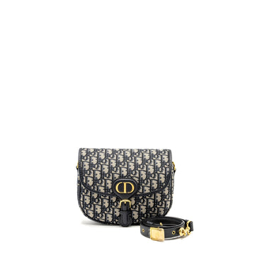 Top quality Dior Medium Bobby Bag Blue Top quality Dior Oblique Jacquard