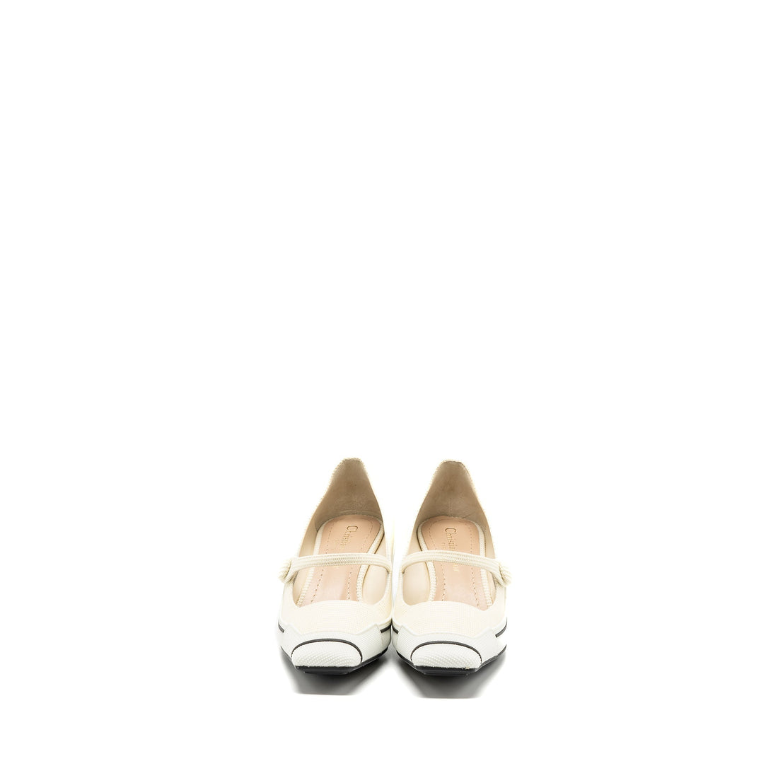 Top quality Dior size 37 pump canvas cream / white