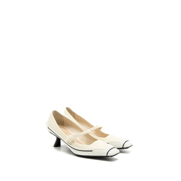 Top quality Dior size 37 pump canvas cream / white
