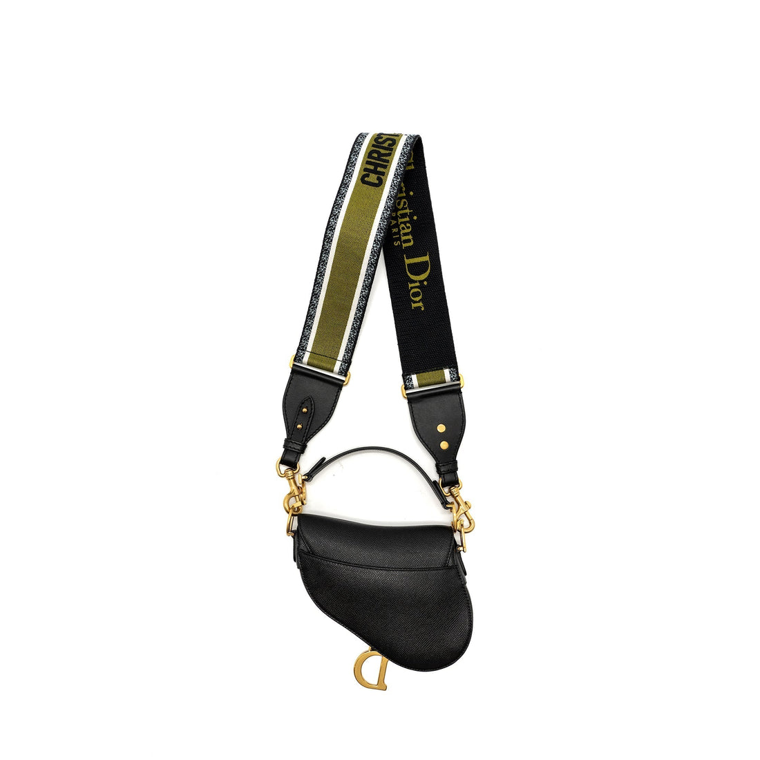 Top quality Dior Mini Saddle Bag Calfskin Black