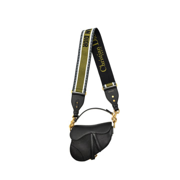 Top quality Dior Mini Saddle Bag Calfskin Black