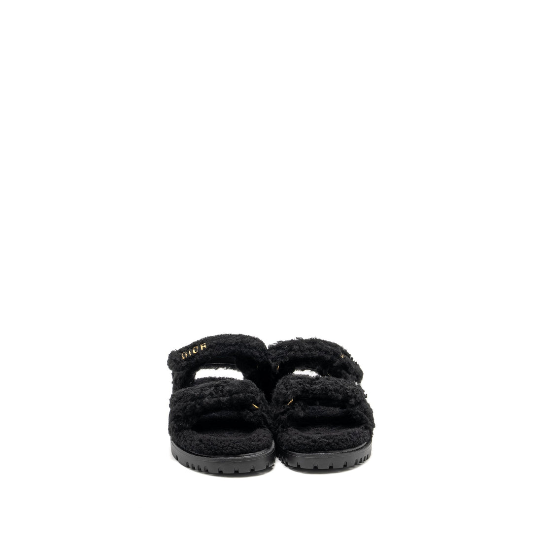 Top quality Dior Size 37 Top quality Dioract Sandal Shearling/Sheepskin Black