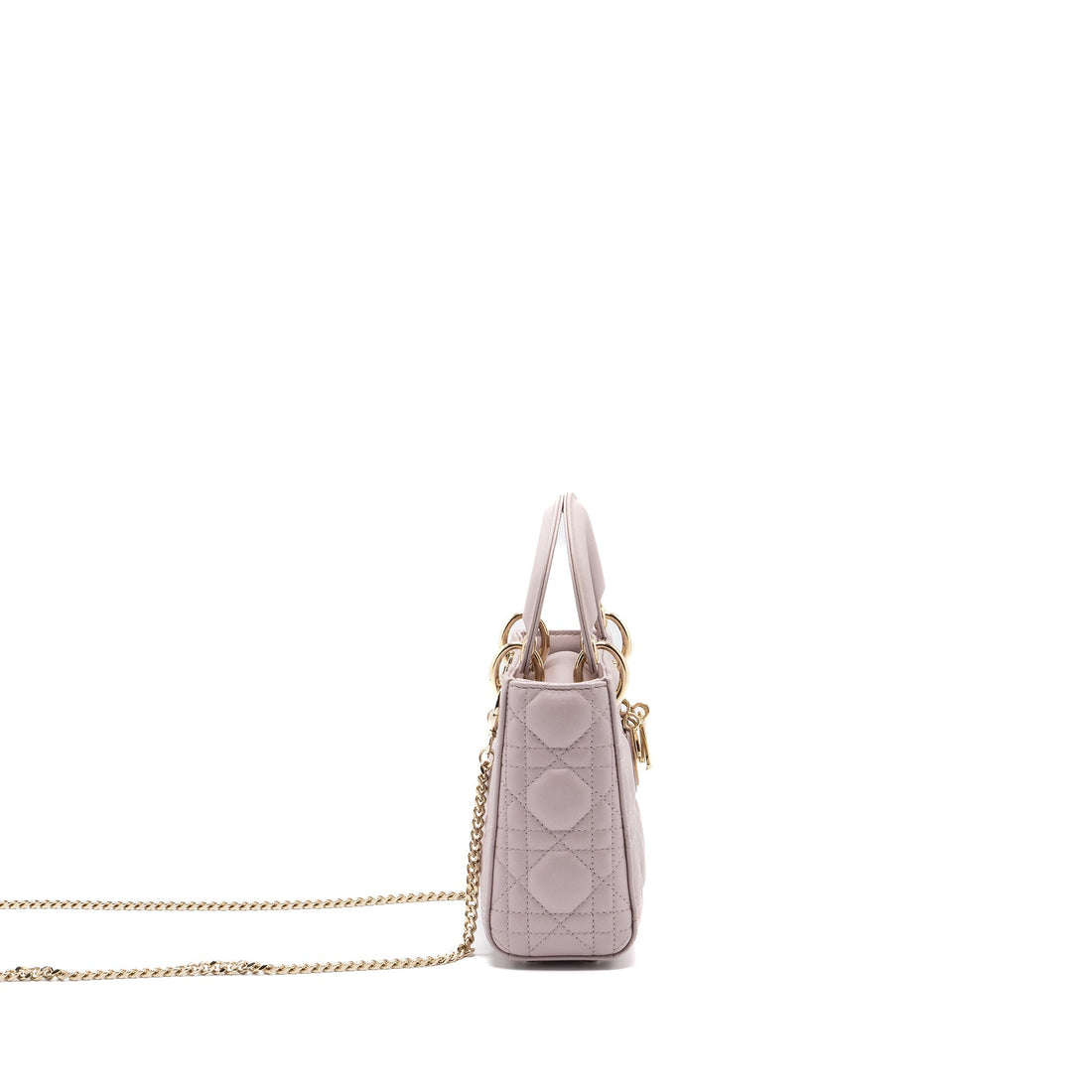Top quality Dior mini lady Top quality Dior lambskin light pink