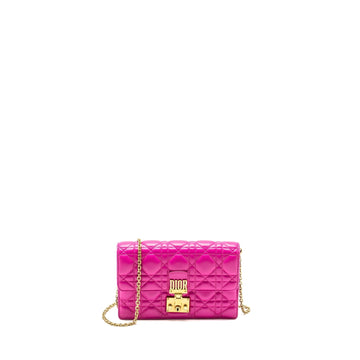 Top quality Dior Top quality Dioraddict Wallet On Chain Lambskin Pink