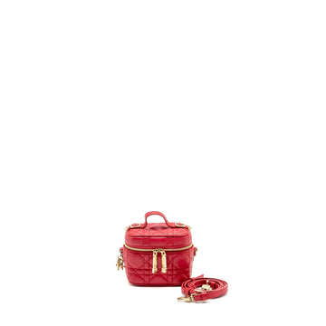 Top quality Dior Micro Lady Top quality Dior Vanity Case Lambskin Red