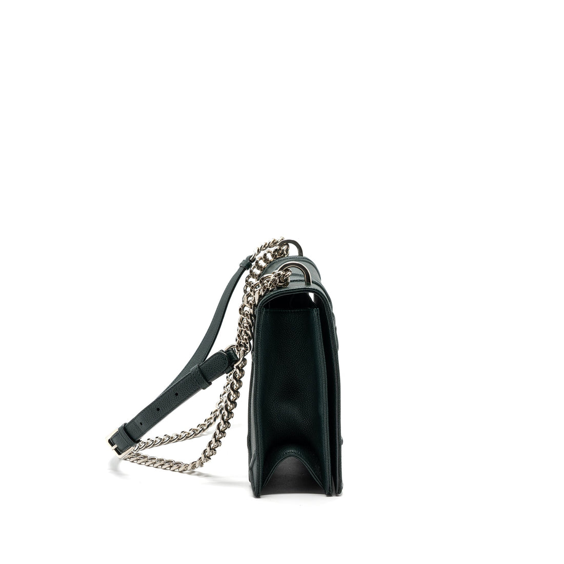 Top quality Dior Large Top quality Diorama Bag Grained Calfskin Dark Green