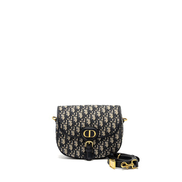 Top quality Dior Medium Bobby Bag Oblique Jacquard Blue