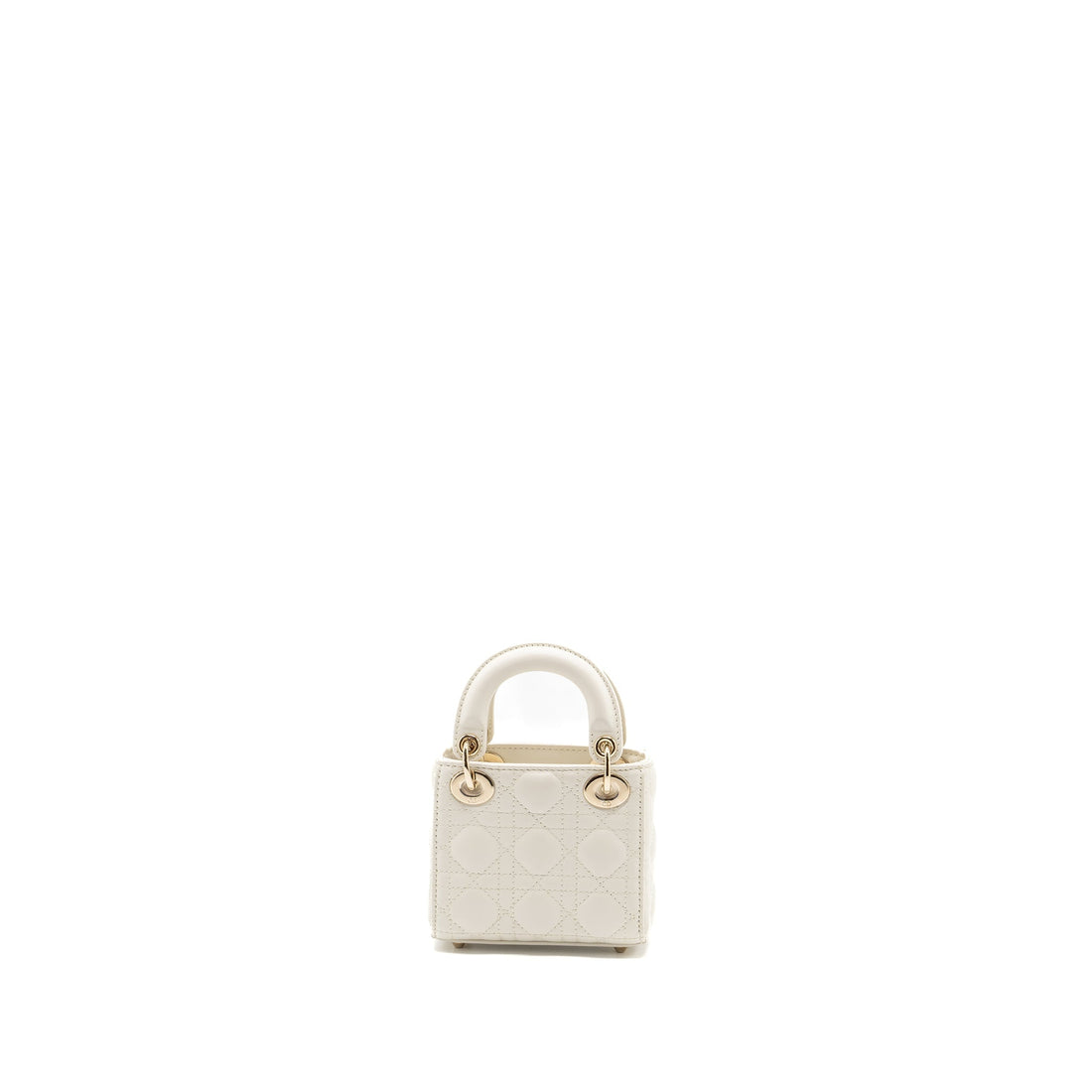 Top quality Dior micro lady Top quality Dior bag lambskin white