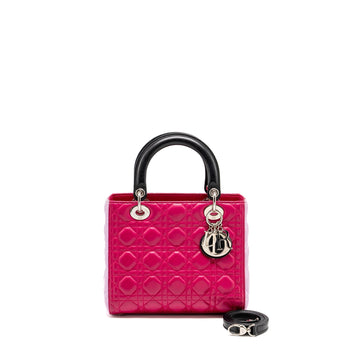 Top quality Dior Medium Lady Top quality Dior Lambskin Pink / Multicolour