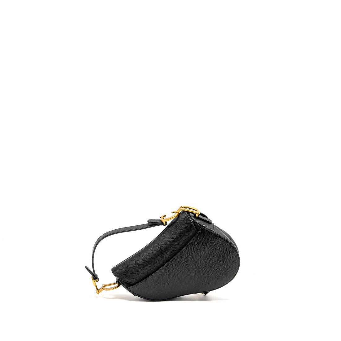 Top quality Dior Mini Saddle Bag Calfskin Black