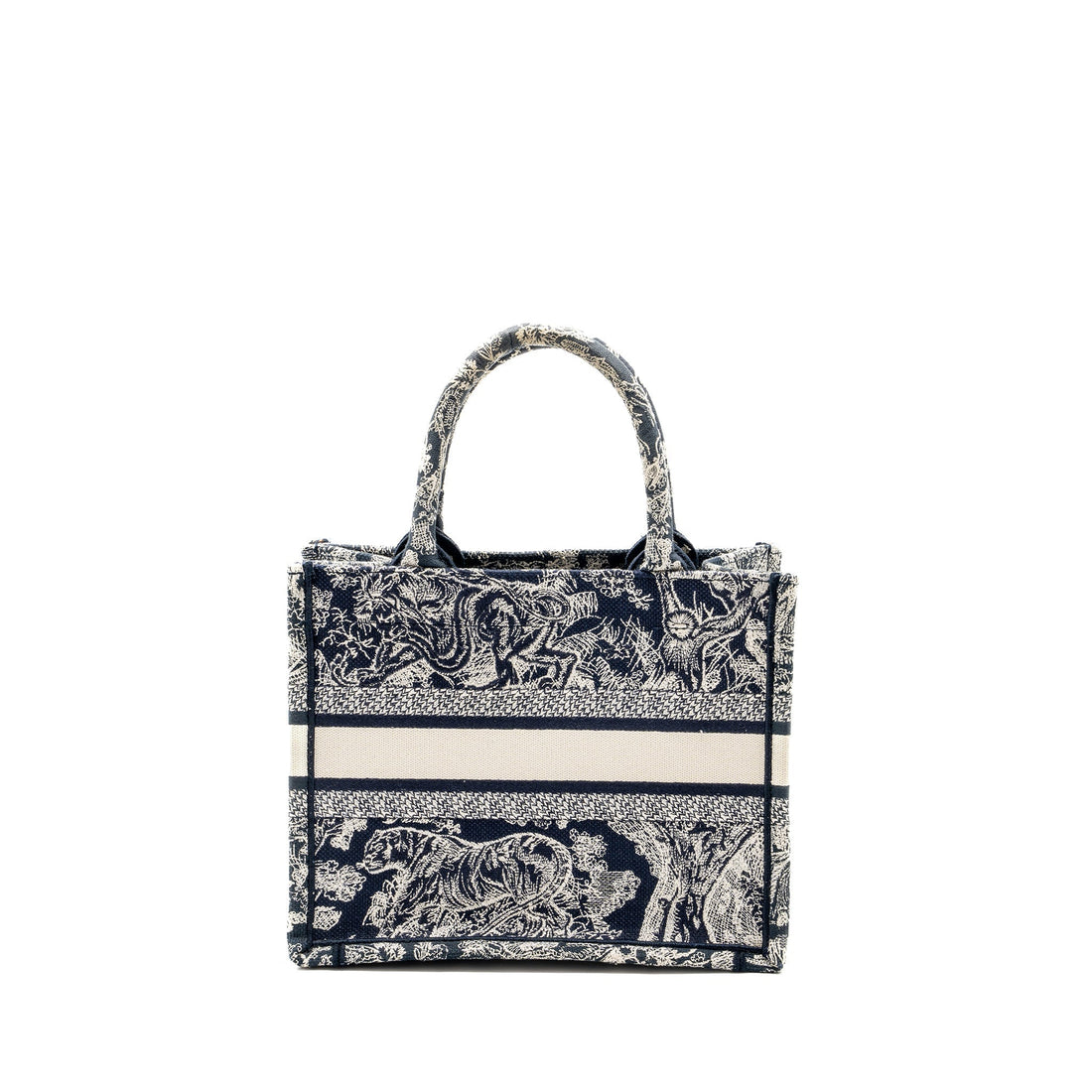 Top quality Dior Small Book Tote Blue Toile De Jouy Embroidery