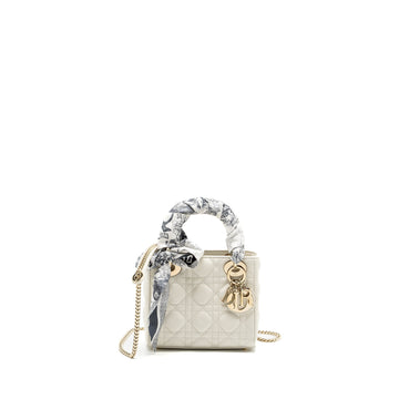 Top quality Dior Mini Lady Top quality Dior Lambskin White