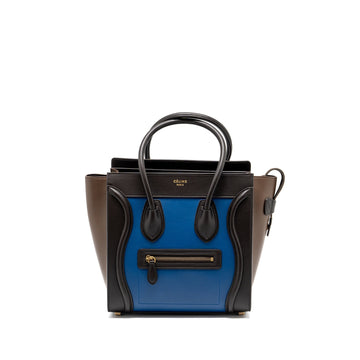Celine Micro Luggage Bag Calfskin Multicolour GHW