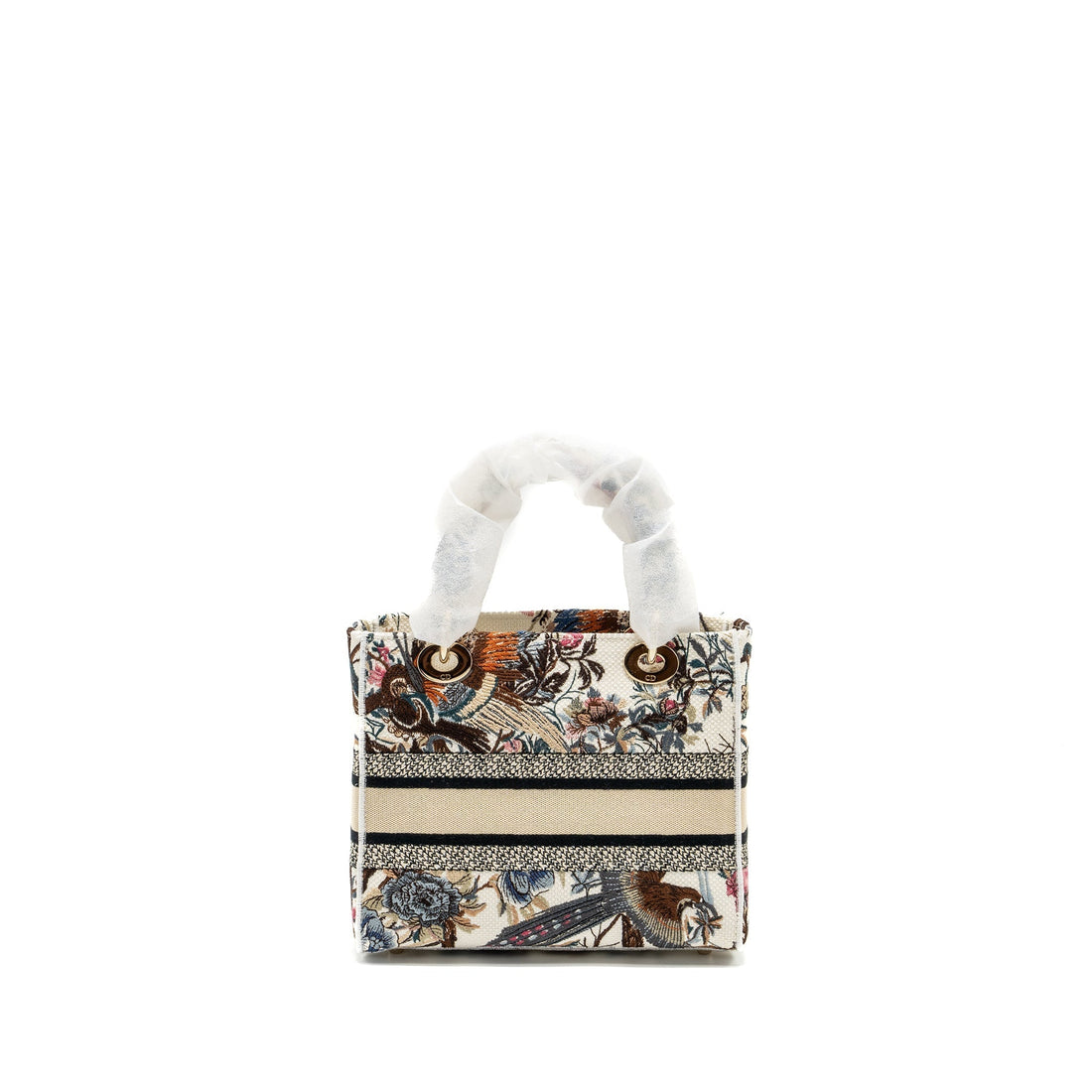 Top quality Dior Medium Lady D-Lite Bag Embroidery White/Multicolor
