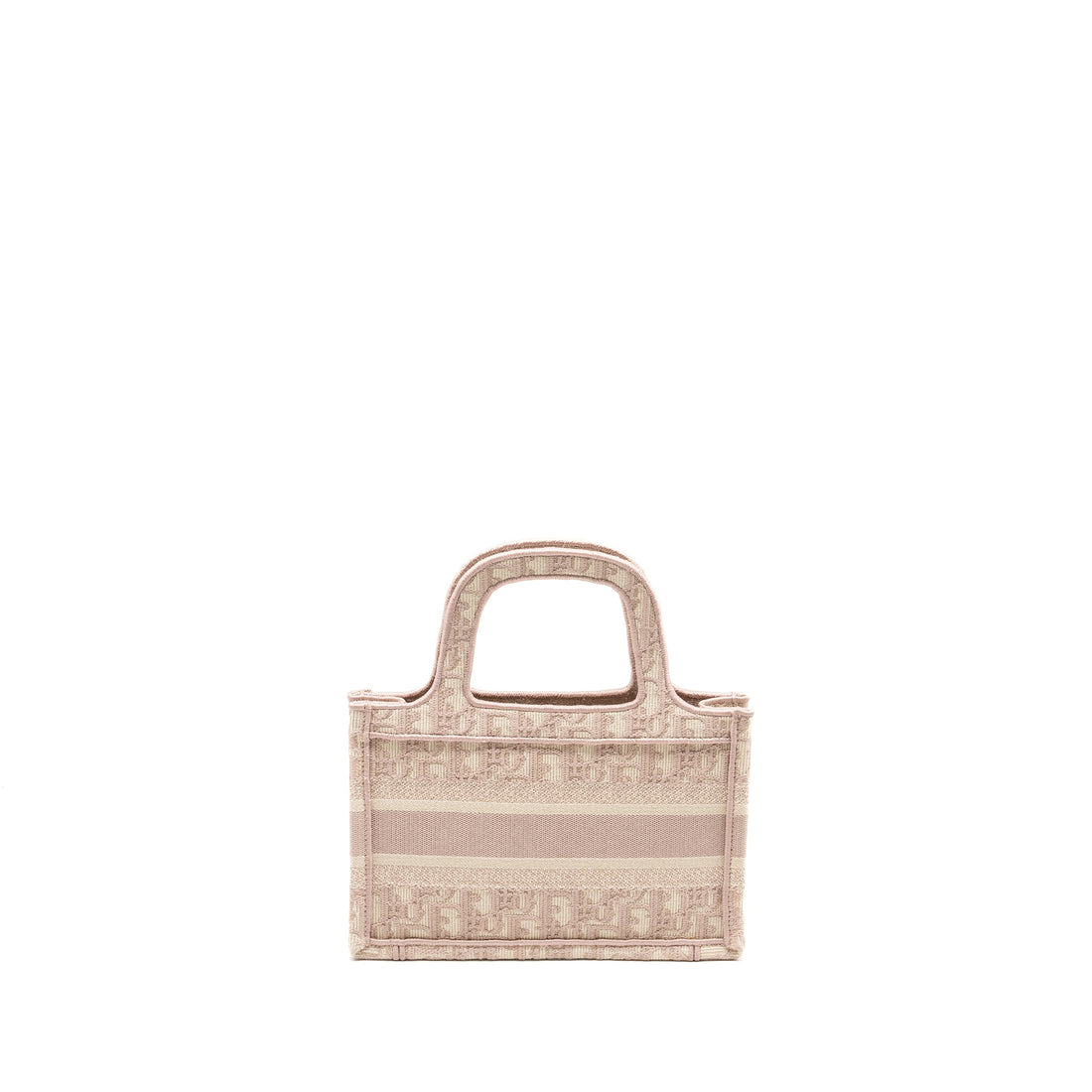 Top quality Dior Mini Book Tote Oblique Embroidery Pink