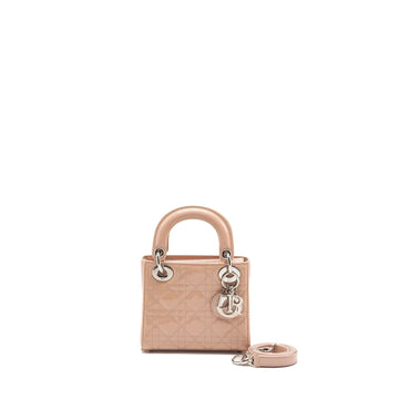 Top quality Dior Mini Lady Top quality Dior Patent Leather Light Pink