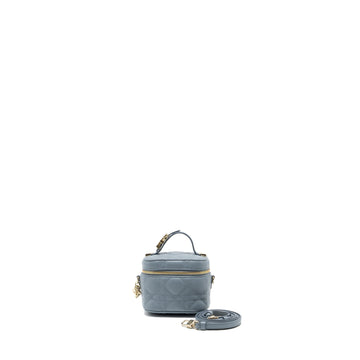 Top quality Dior Micro Lady Top quality Dior Vanity Case Lambskin Light Grey