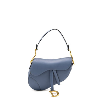 Top quality Dior Medium Saddle bag Calfskin Blue
