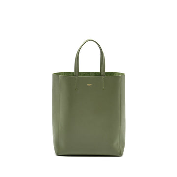 Celine vertical cabas tote bag grained calfskin green GHW