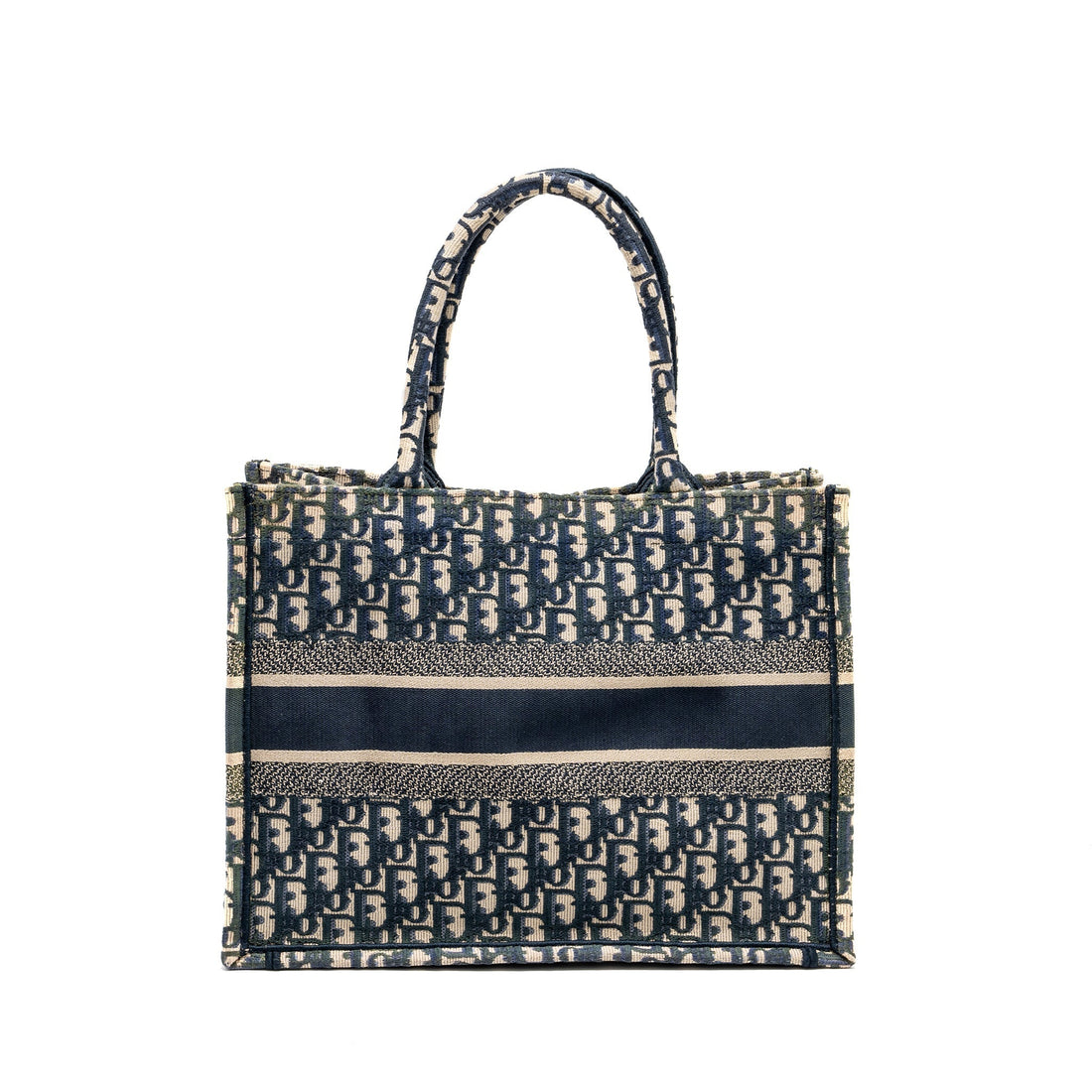 Top quality Dior Medium Book Tote Top quality Dior Oblique Embroidery blue