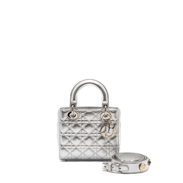 Top quality Dior My ABC Top quality Dior Small Lady Top quality Dior Bag Calfskin Silver