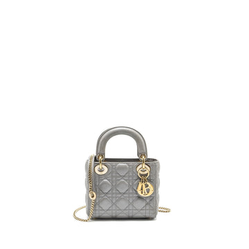 Top quality Dior Mini Lady Top quality Dior Lambskin Grey