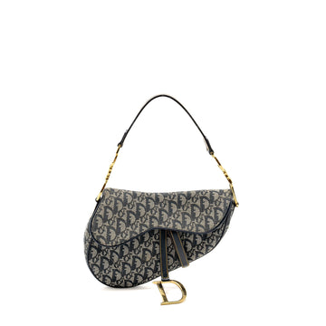Top quality Dior  Saddle Bag Canvas / Leather Blue/Multicolour