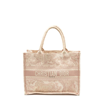 Top quality Dior medium book tote pink toile de jouy embroidery
