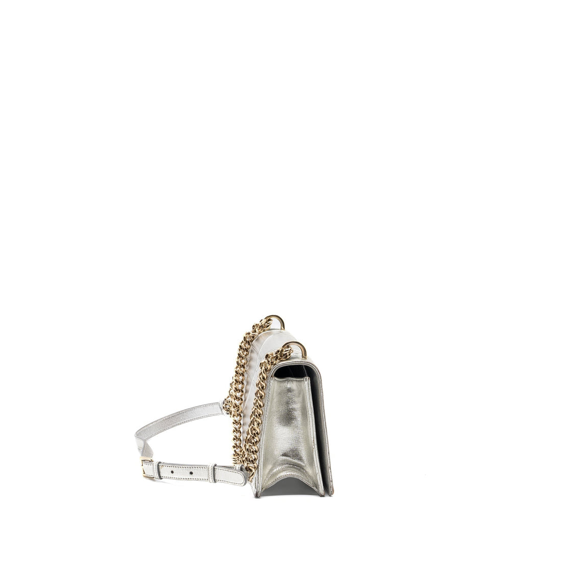 Top quality Dior Top quality Diorama Bag Goatskin Metallic Silver