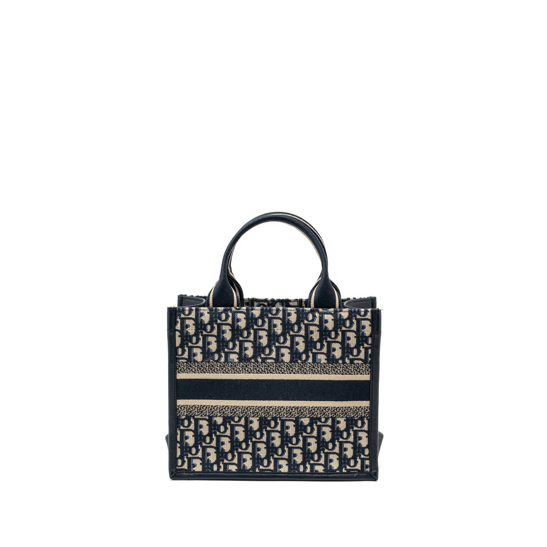 Top quality Dior Small Book Tote Blue Oblique Embroidery/Calfskin