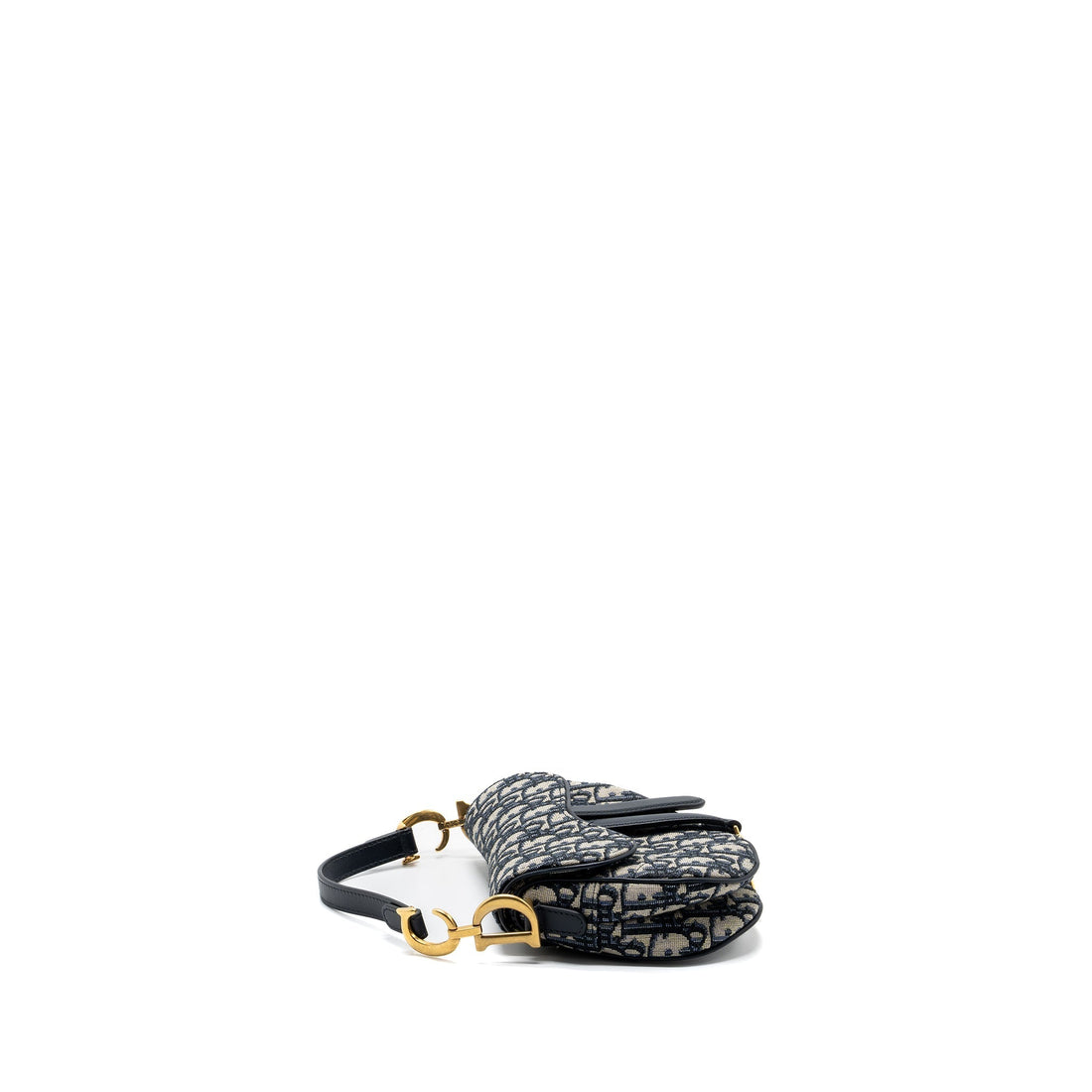 Top quality Dior Mini Saddle Bag Blue Oblique Jacquard