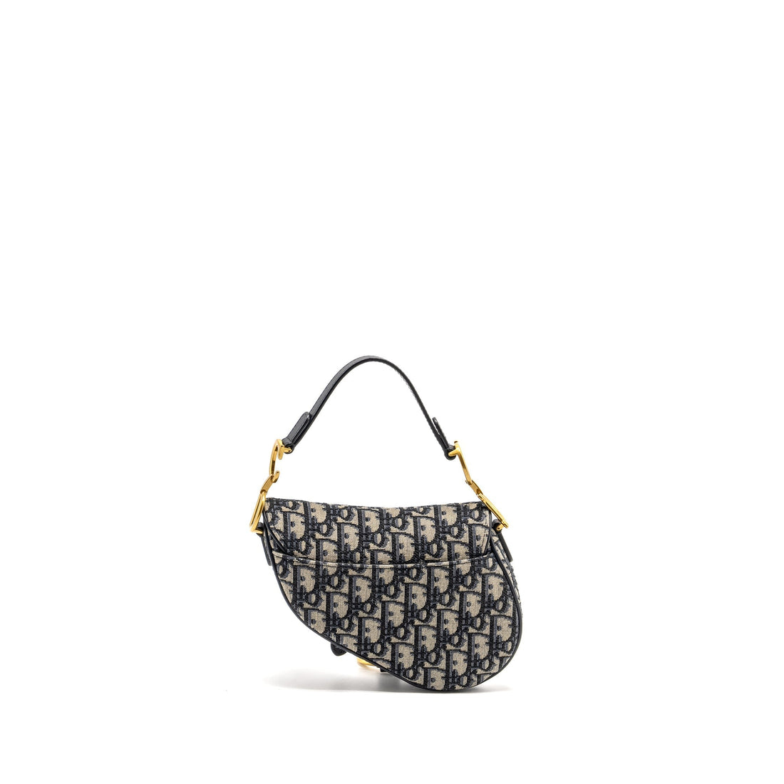Top quality Dior Mini Saddle Bag Oblique Jacquard Blue