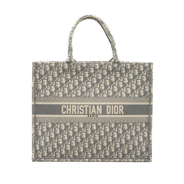 Top quality Dior Large Book Tote Top quality Dior Oblique Embroidery Ecru/Grey
