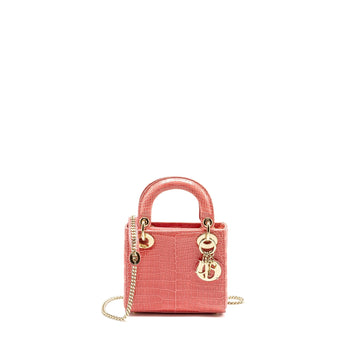 Top quality Dior Mini Lady Top quality Dior Crocodile Pink
