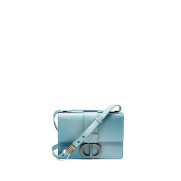 Top quality Dior 30 Montaigne Medium Flap Bag Calfskin Gradient Blue with Black Hardware