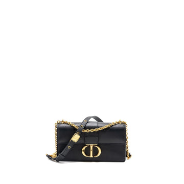 Top quality Dior 30 Montaigne East-West Bag With Chain Calfskin Black
