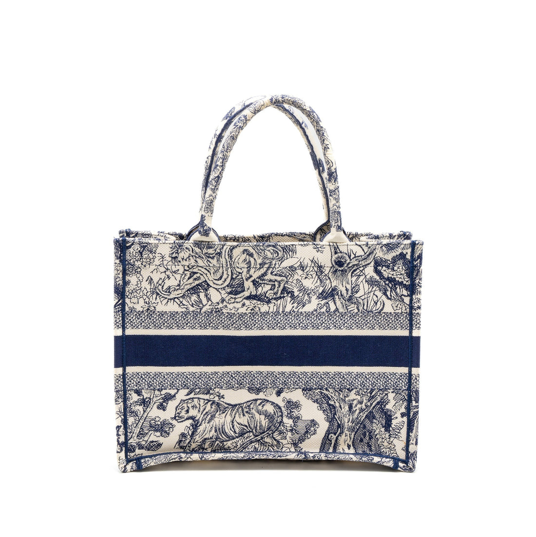 Top quality Dior Medium Book Tote Blue Toile de Jouy Embroidery