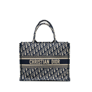 Top quality Dior Medium Book Tote Blue Top quality Dior Oblique Embroidery