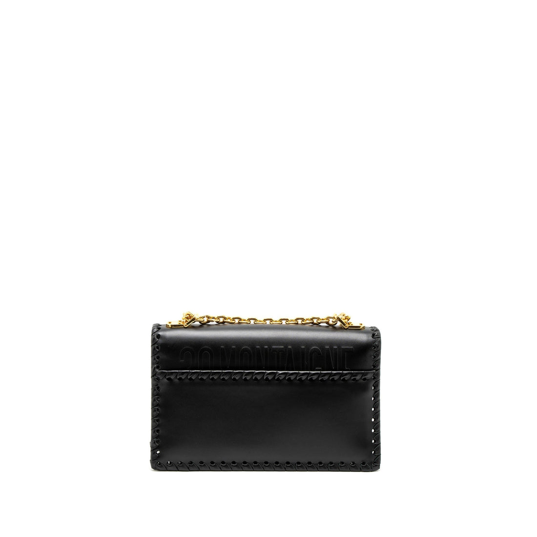 Top quality Dior 30 Montaigne Flap Bag Calfskin Black
