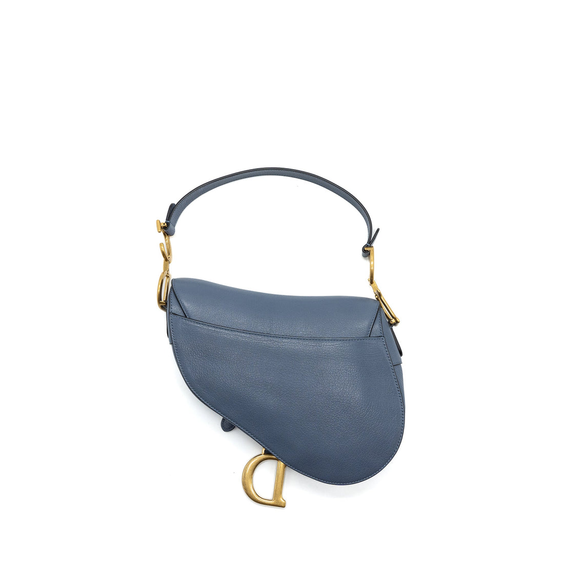 Top quality Dior medium saddle bag goat skin light blue