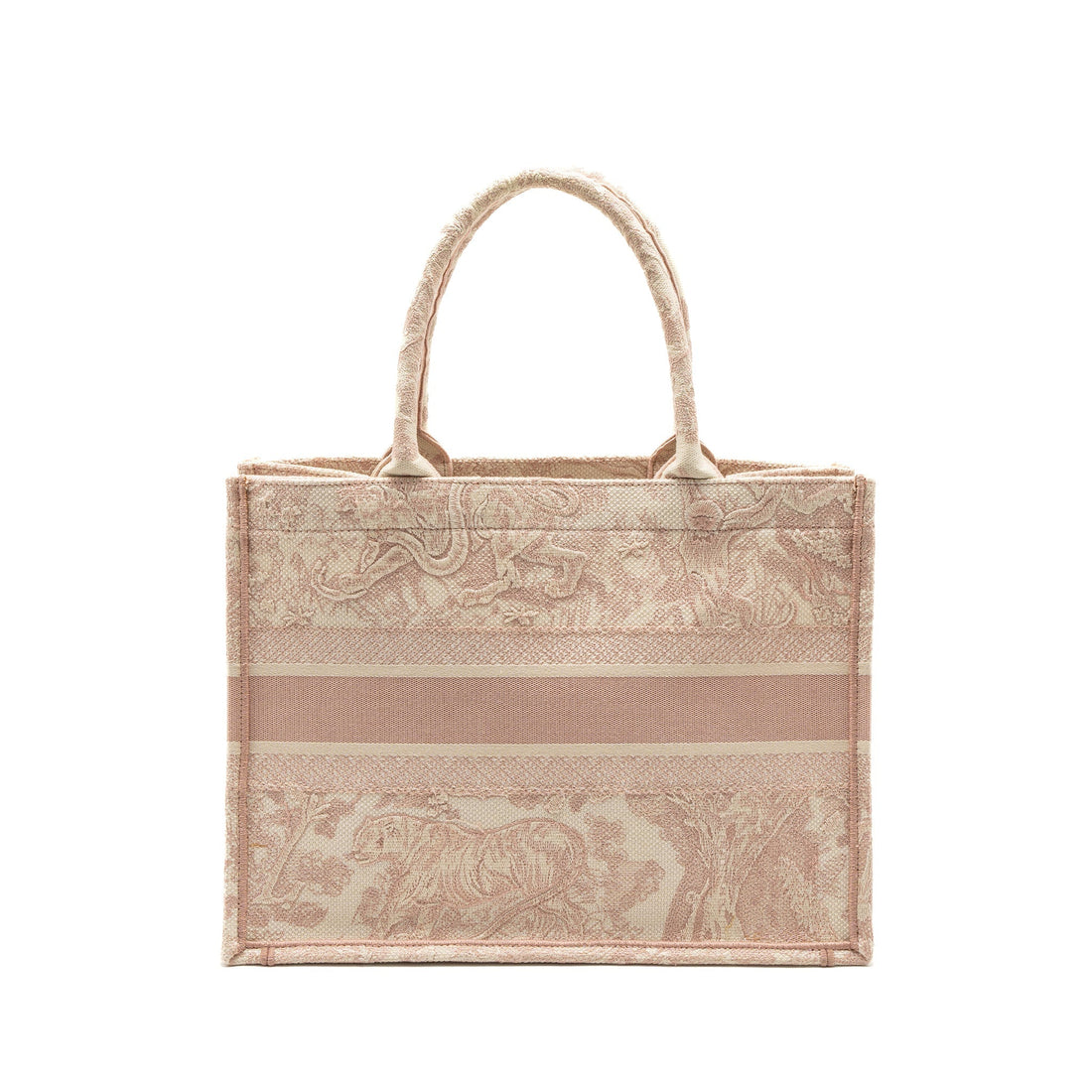 Top quality Dior Medium Book Tote Bag Pink Toile de Jouy Embroidery